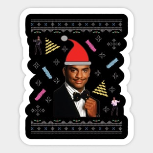 Fresh Prince Of Bel Air Carlton Dance Christmas Knit Pattern Sticker